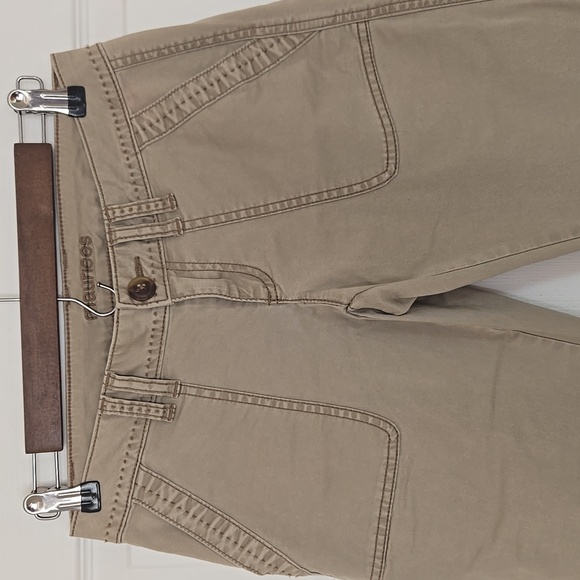 🤎 Maurices Khaki Slim Straight Ankle Pants Mid Rise Size 0 Neutral - Picture 3 of 15